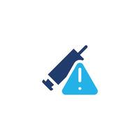 vaccination alert colored icon design good for web or mobile app vector