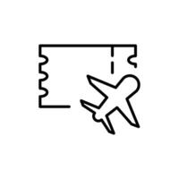 airplane ticket outline icon design good for web or mobile app vector