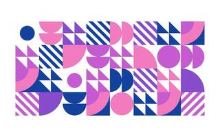 Abstract geometric background graphic. Simple purple geometric shapes composition on white background, for use in presentations, flayers, business cards, posters, banners. Illustration element vector