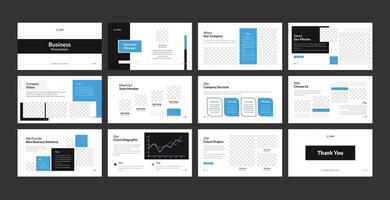 Business presentation slides design template. Creative business presentation slides template. vector
