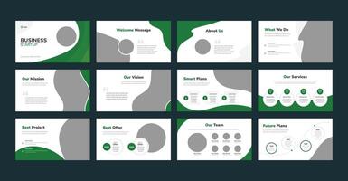 Business Presentation Slides Template Design, Business Startup Presentation Template, Business Startup Presentation Slides Layout. vector