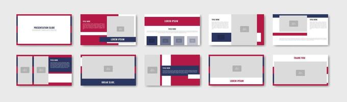 Business presentation template design. Minimalis, modern and keynote background vector