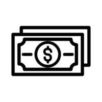 Simple icon depicting a stack of money, symbolizing financial success vector