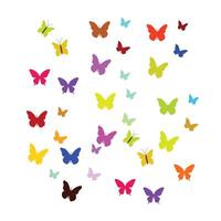 A Flutter of Colurful Butterflies vector