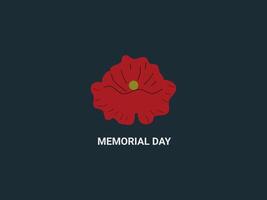 A stylized red poppy with a green center is prominently displayed against a dark background vector