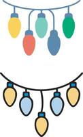 string lights colorful vector