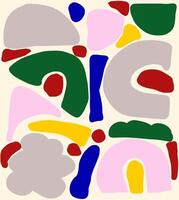 Abstract Composition of Colorful Geometric Shape vector