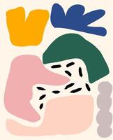 Abstract Composition of Colorful Geometric Shapes vector