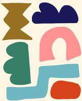 Abstract Composition of Colorful Geometric forms vector