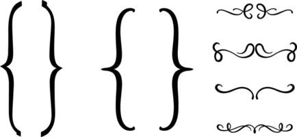 A set of different types of decorative elements vector