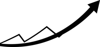 A graph showing an upward trend vector