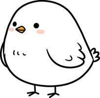 A cartoon bird with a big beak and a small beak vector