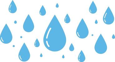A blue rain drop icon on a white background vector