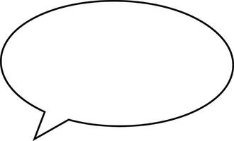 A speech bubble with a blank space vector