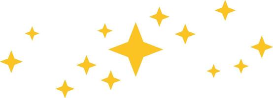 A yellow starry background with many stars vector