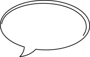 A speech bubble with a blank space for text vector