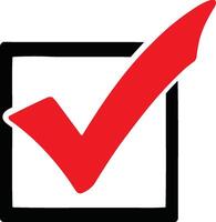 Check mark in a check box vector