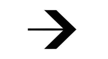 A black and white arrow pointing to the right vector