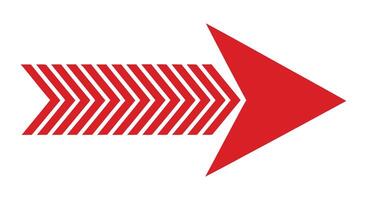 A red arrow pointing to the right vector