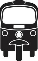 Minimalist Front View TukTuk Illustration vector