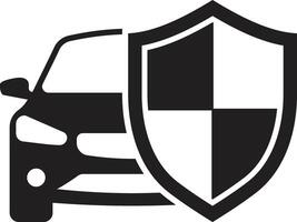 Minimalist Car and Shield Icon vector
