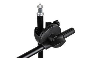 Close-up of photography stand mount with dual locking mechanism photo