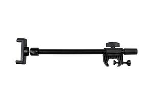 Black extendable smartphone mount with clamp for table or surface edge photo