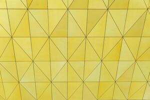 Geometric pattern of black lines on yellow background. Abstract geometric background. photo