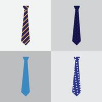 Tie collection men suits accessories vector