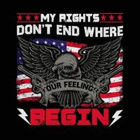 My rights do not end where our feelings begin vector