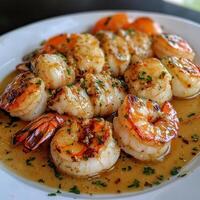 Creamy Shrimp Scampi with Pasta photo
