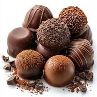 Assorted Chocolate Truffles with Cocoa Dust photo