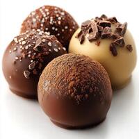 Chocolate and Vanilla Truffles with Sprinkles photo