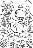 Dino Hugs and Giggles Coloring Book vector