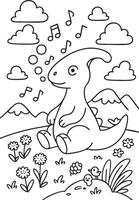 Tiny Dino Explorers Coloring Book vector