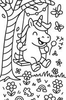 Simple Unicorn Fun for Kids vector