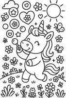 Unicorn Magic for Little Artists vector