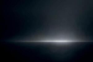Black horizon with sharp linear silver light beam vector