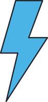 Illustration of a Lightning Bolt Icon Representing Power, Energy, and Electricity in Simple Silhouette Style on White Background, Ideal for Design, Weather, and Tech Themes vector