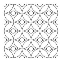 Minimal Geometric Circles Seamless Line Pattern vector