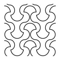 Modern Bold Fluid Seamless Wave Tile Pattern vector