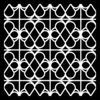 Looping Heart Inspired Geometric Seamless Pattern Design vector