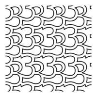 Minimal Seamless Pattern With Repeating Number Three vector