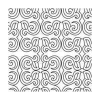 Ornamental Swirl Line Seamless Pattern with Abstract Loops vector