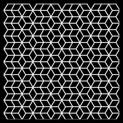 Isometric Cube Hexagon Grid Seamless Pattern