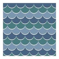 Seamless Mermaid Scale Pattern in Blue and Teal Tones with White Outlines for Ocean Inspired Designs vector