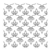Classic Fleur de Lis Seamless Pattern in Minimal Line Art Style vector