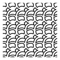 Bold Wavy Grid Seamless Pattern With Loops vector