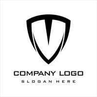 abstract initials MV VM Shield logo design concept. vector