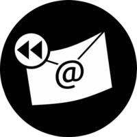 Forward email icon black circle. Reaching online audience with email marketing campaign, newsletter subscription, sending marketing message via email vector